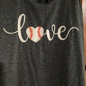 Charcoal Love Baseball Tee for Kids